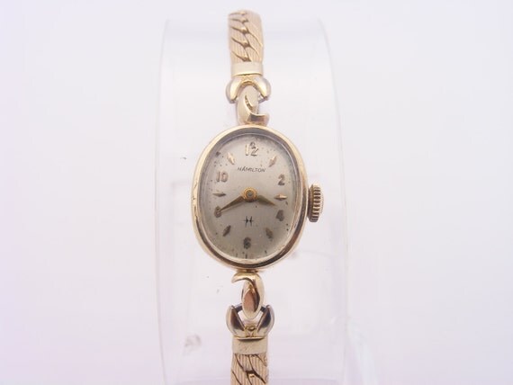 1960's Ladies Hamilton Wrist Watch. 14K by MikesJewelryAndMusic