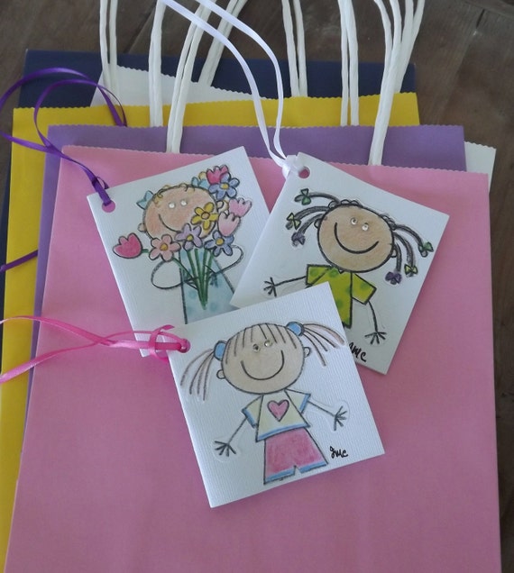 Three girls gift cards with three FREE GIFT by JillysKidsCards
