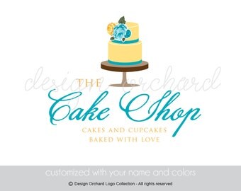 Items similar to Custom Premade Logo Design - bakery logo cake logo birthday cake logo