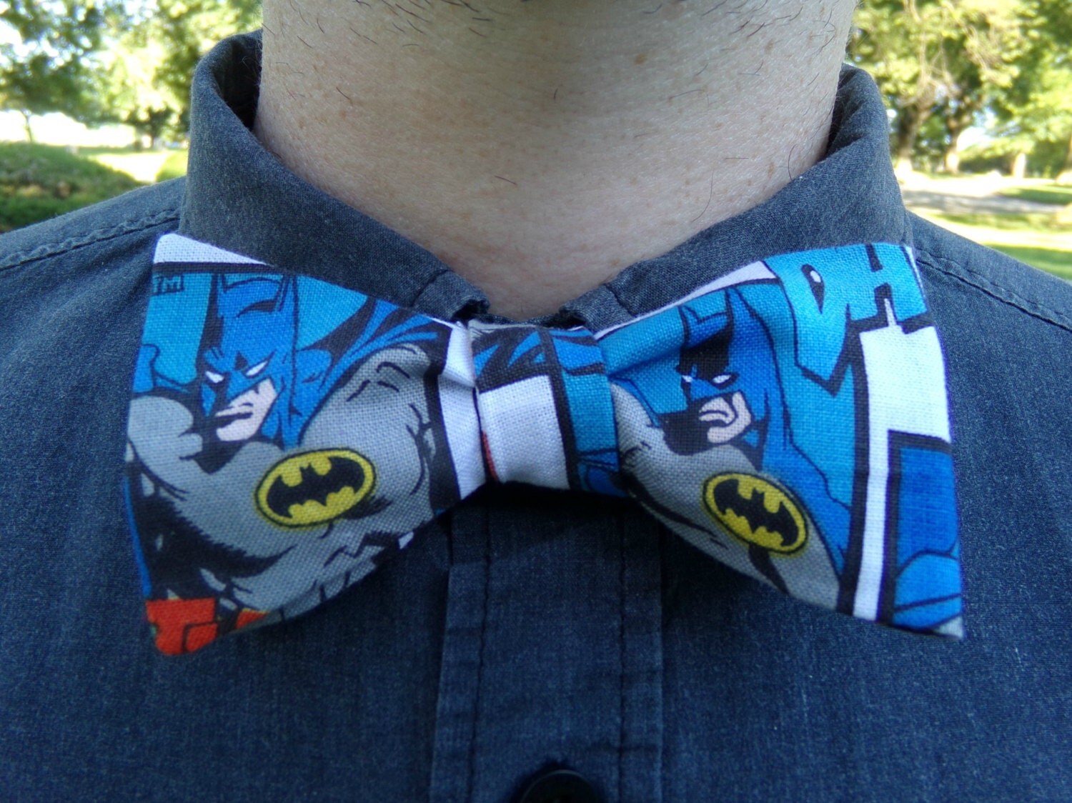Batman Bow Tie Comic Book Tie Marvel DC Kids Superhero Bow Tie