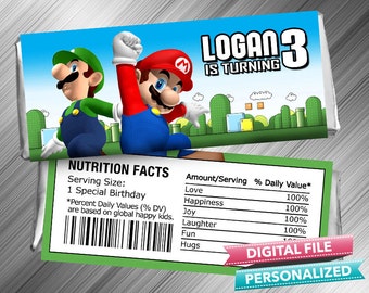 Super Mario Candy Bar Wrapper