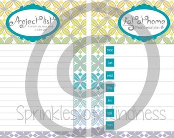 Printable PDF snap in pages for the Erin Condren Life Planner