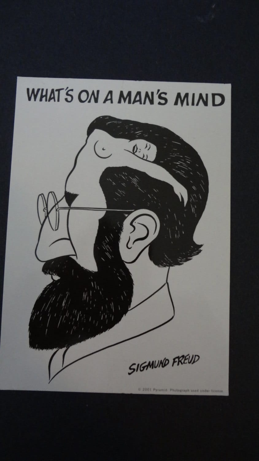 Rare Vintage Sigmund Freud What's on a Man's Mind Rare Vintage Sigmund Freud What's on a Man's Mind