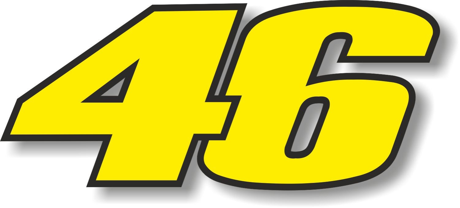 Race Number Rossi Valentino 46 Motorbike or Car Decal