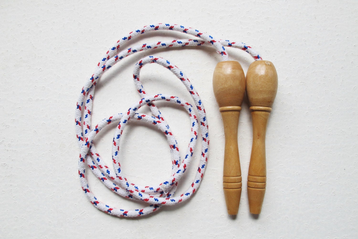 Vintage Jump Rope with Wooden Handles. Retro Gift. by SkySecrets