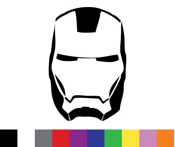 Ironman Mask Custom Vinyl Decal Marvel Sticker By Decalexchange