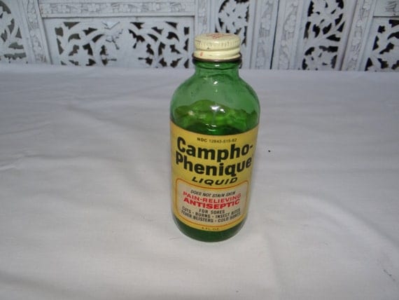 Vintage Campho Phenique liquid antiseptic bottle 4 by TheTinsMan