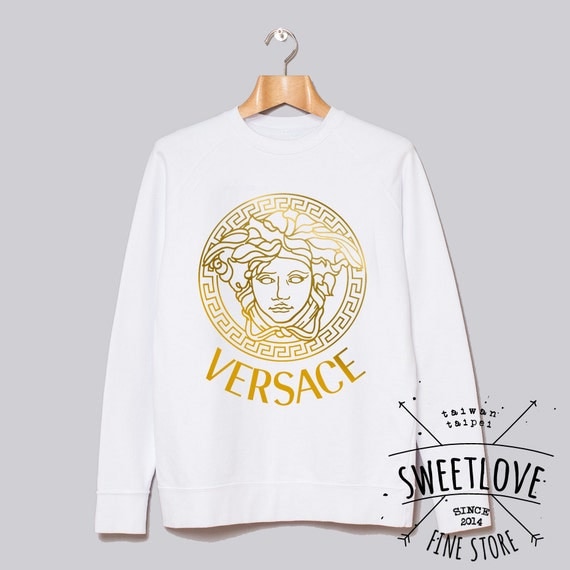 versace sweater gold style sweatshirt for men and women white tee