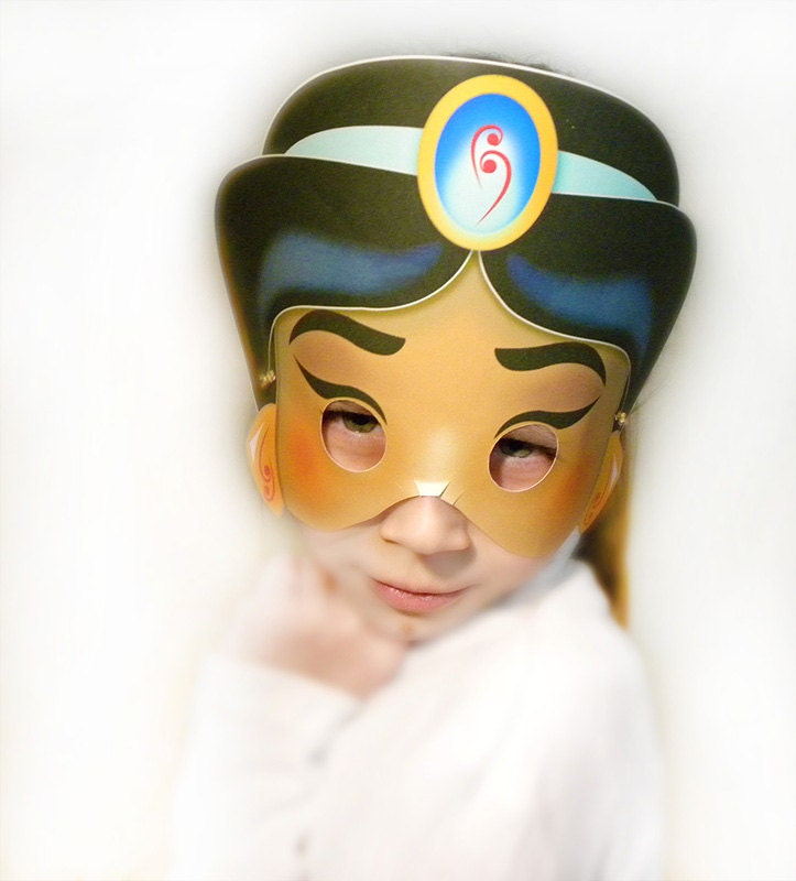 Unique 2 Jasmine and Aladin Printable Masks party mask