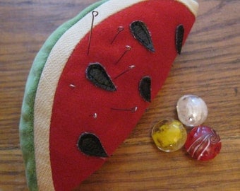 Watermelon, Pin cushion,Red,Green,Sewing Accessories