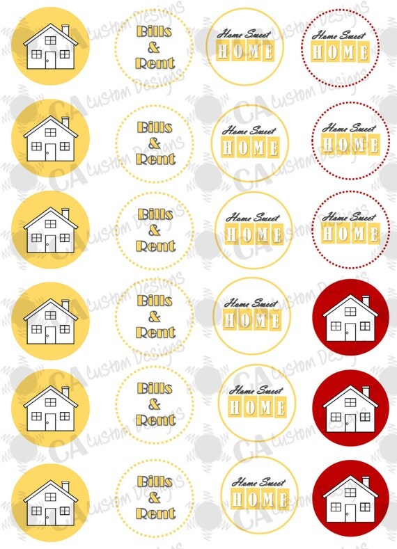 Housewarming Party Cupcake Toppers by CACustomDesigns on Etsy