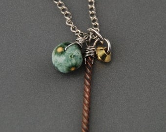 SALE! 45% off! Three Charm Necklace - style 5