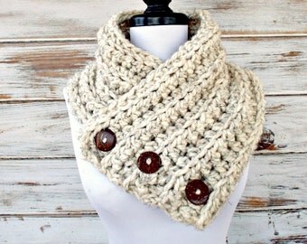 Instant Download Crochet PATTERN PDF - Crochet Cowl Chunky Scarf - Wellington Thick Cowl Scarf - Ribbed Cowl Pattern Ribbed Scarf Pattern