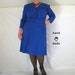 SALE - Lark Dress - plus size dress, size 22, fresh design, 3/4 sleeve, handmade in royal blue crinkle rayon vintage fabric -- 54B-43W-51H