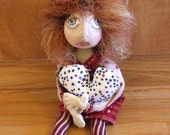 Primitive Americana Patriotic Dolly Madison Art Doll