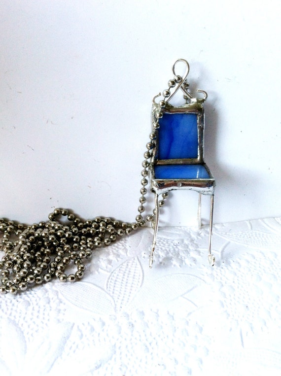 Chair Necklace Quirky Jewelry Soldered Sweetheart Chair