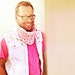 Bright Pink Scarf Pink Cowl Mens Scarf Mens Accessories Pink and White and Pink Scarf Real Men Wear Pink