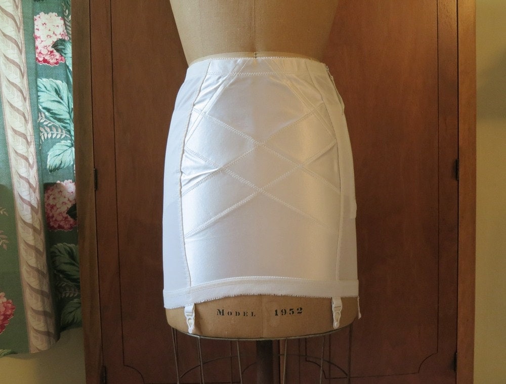 Vintage 1960s Satin Tummy Open Bottom Girdle by dandelionvintage