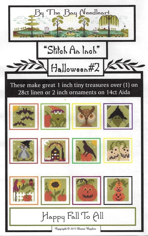 Stitch An Inch Halloween 2  Counted Cross Stitch Pattern