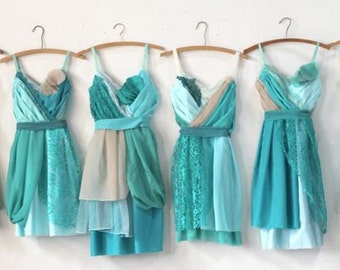 Turquoise bridesmaid dresses vintage