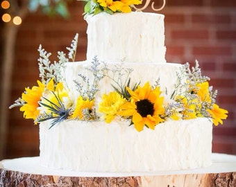 18" STUMP Rustic Wood Tree Trunk Slice - Wedding Cake Base or Photography Prop - STUMP - Bark Cake Stand - Wooden