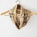 Going Hunting - Black and Camel - hand printed circle scarf - by Simka Sol