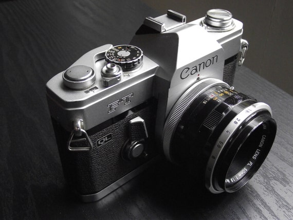 1960's Canon FT QL SLR 35mm Film Camera with 50mm Canon