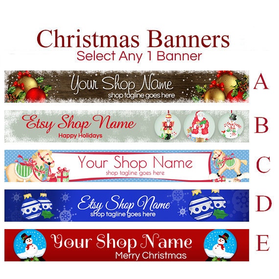 Christmas Etsy Banners Shop Banners Selections 4