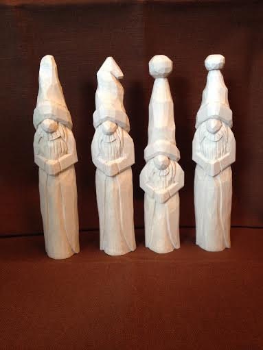 Paint It Yourself Santa Wood Carving Hand Carved Handmade