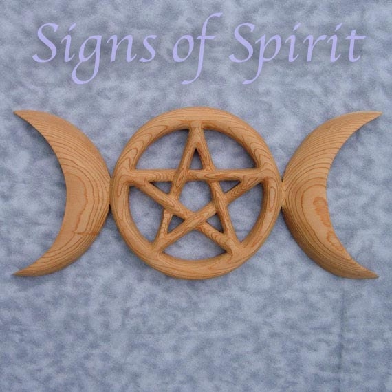 Triple Moon Pentacle Celtic Goddess Symbol and Holistic