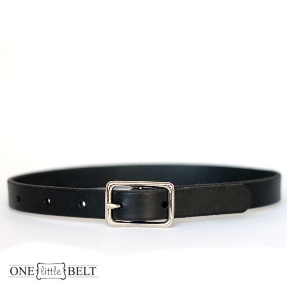 Items similar to Casual Toddler/Baby Boy's Belt Black Leather on Etsy