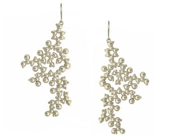 Oxytocin Molecule Earrings - Sterling Silver