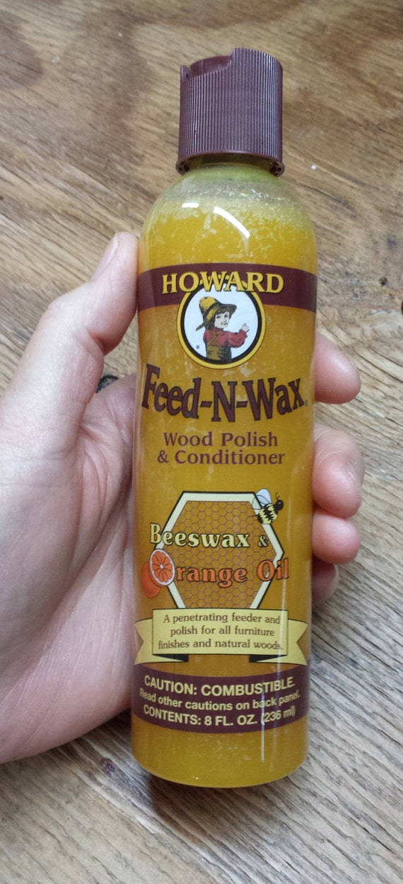 Howard Products FeedNWax Wood Polish & Conditioner 8 oz A