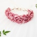 pastel pink rose crown - statement large flower rose crown, santa monica, headpiece, hair accessory, festival crown, romantic, whimsical.