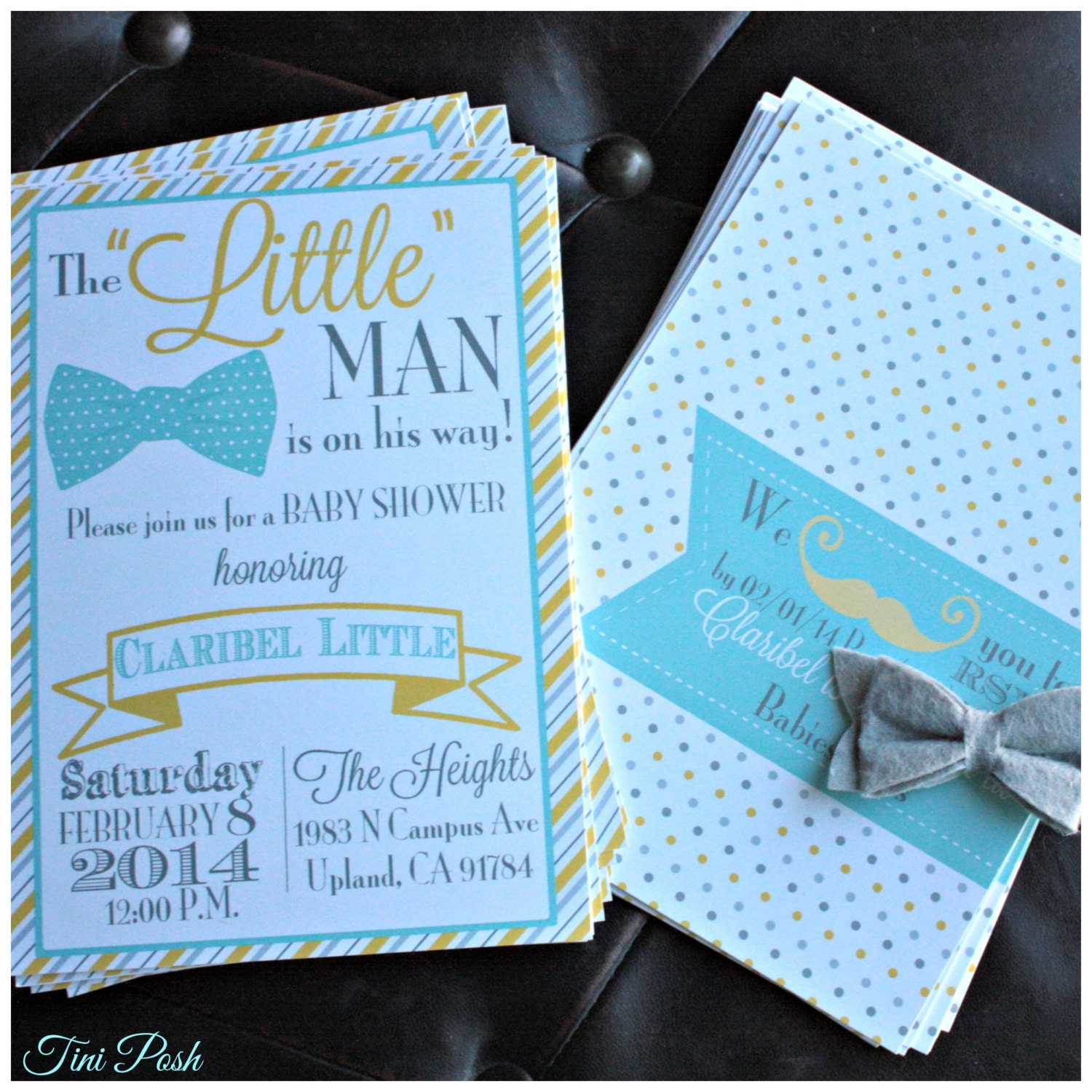 Double Sided Baby Shower Invitations 2