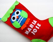 Owl Valentine Stocking, PERSONALIZED Stocking A912 Il_170x135