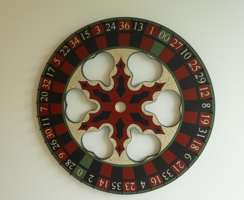 24 Carnival Wheel Roulette Wheel Folk Art Game