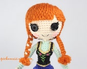 PATTERN: Princess Anna from Frozen Crochet Amigurumi Doll