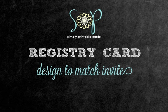 Registry Card to Match Invitation Il_570xn
