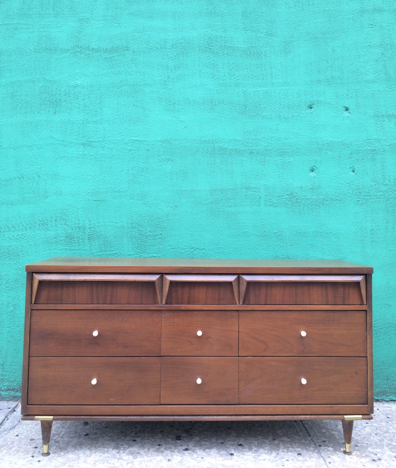 Vintage Bassett Mid Century Modern Credenza by at1stsight on Etsy