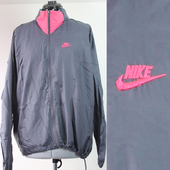 pink and grey windbreaker