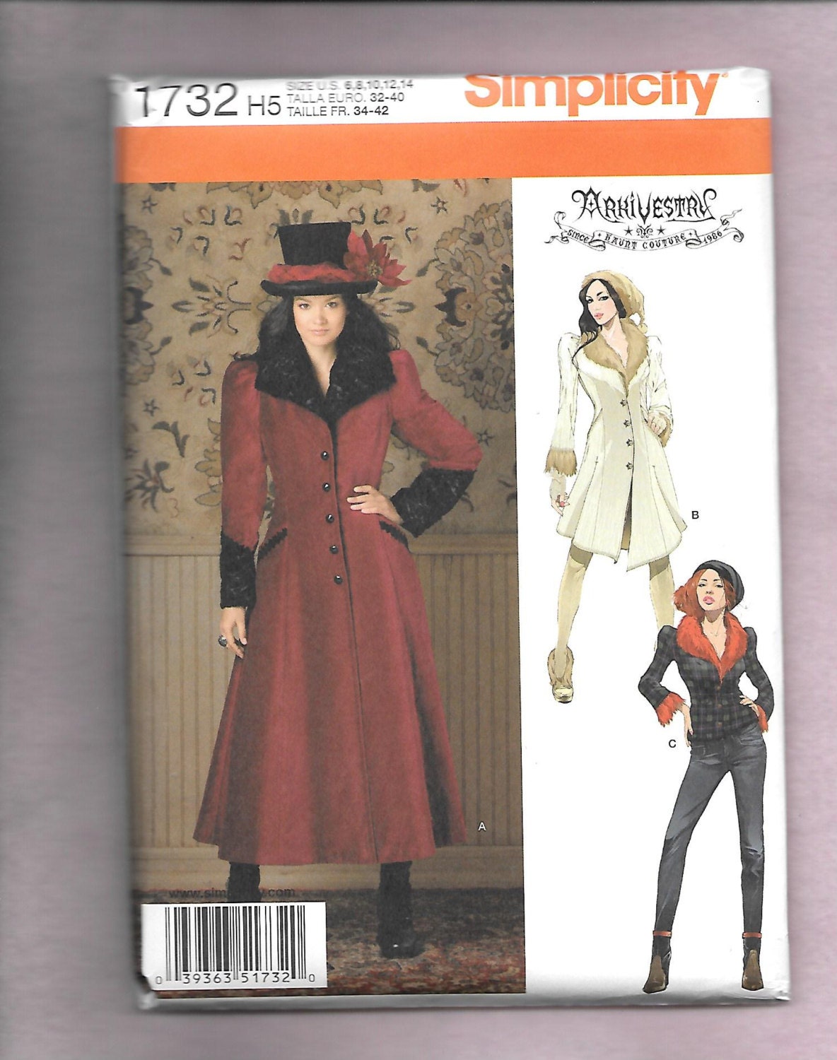 Simplicity 1732 Turn Of The 19th Century Swashbuckler Coat