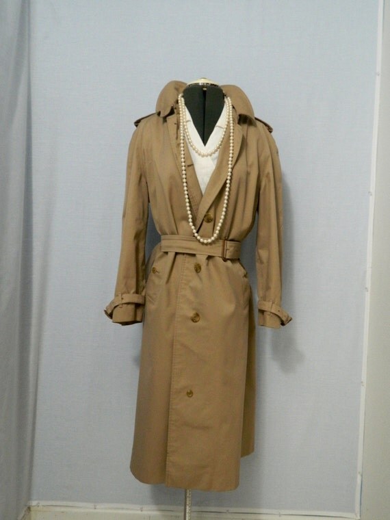 Vintage Burberry Trench Coat Authentic by SassAndWiggleVintage
