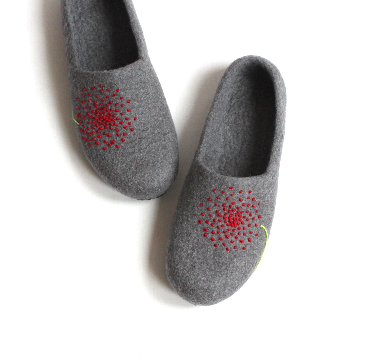 Women slippers house shoes felted wool slippers made to