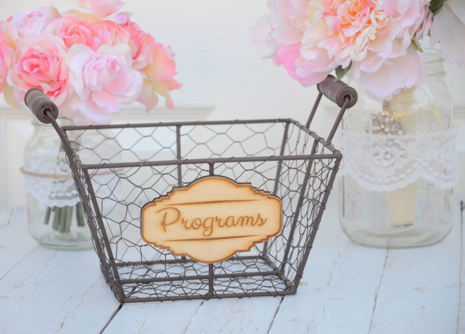 Wedding programs basket wedding decorations
