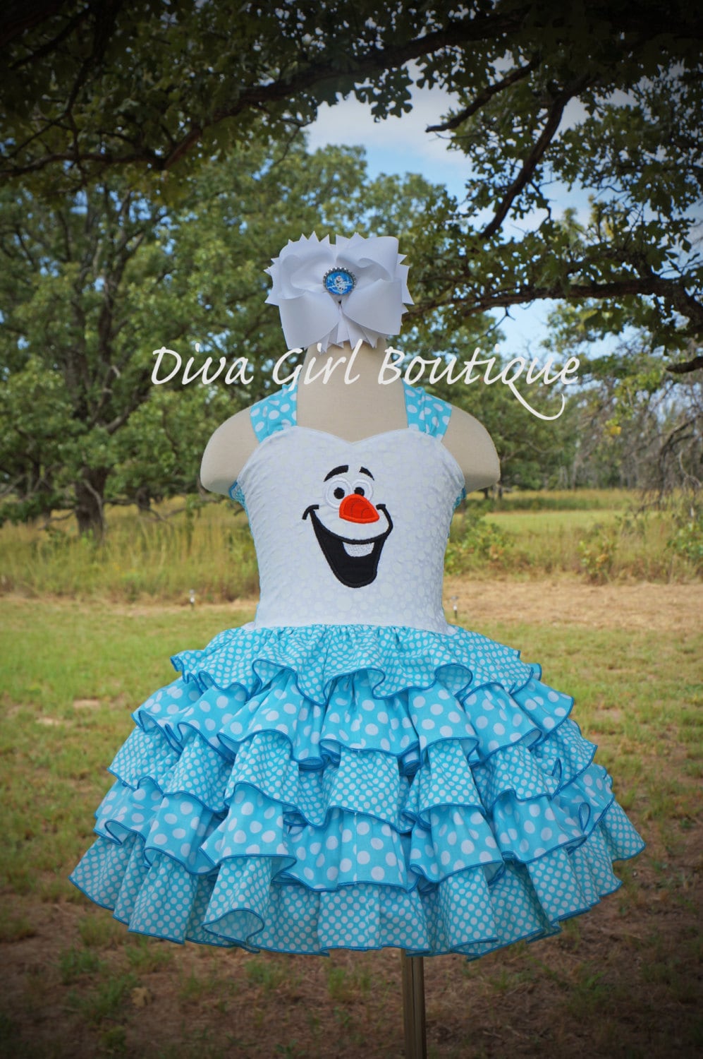 Olaf Dress Frozen Dress Ruffle Dress by divagirlboutique
