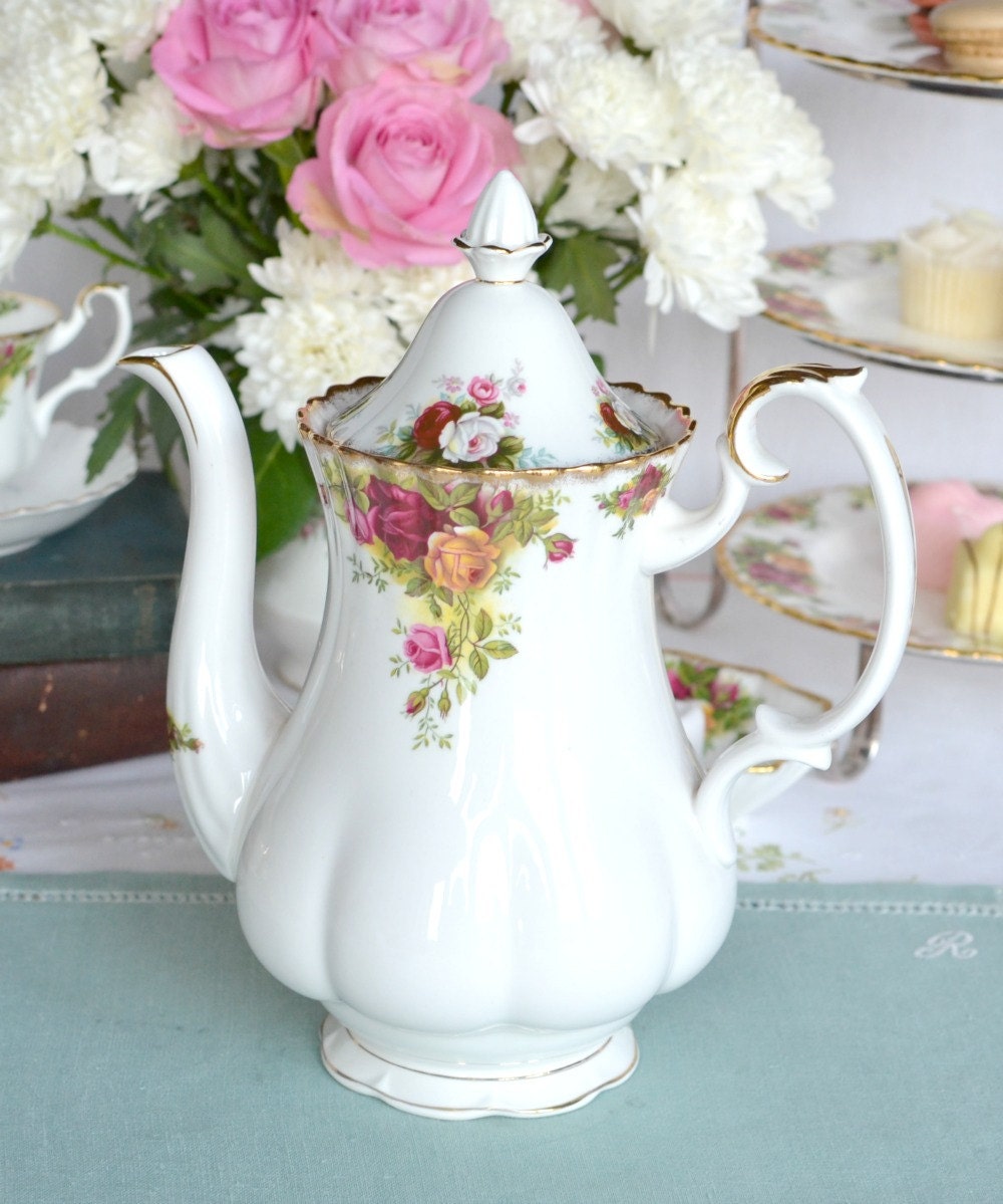 Royal Albert Old Country Roses coffee pot with