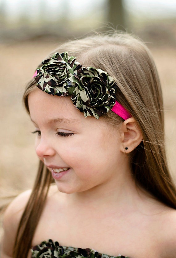 Hot Pink Camo Headband