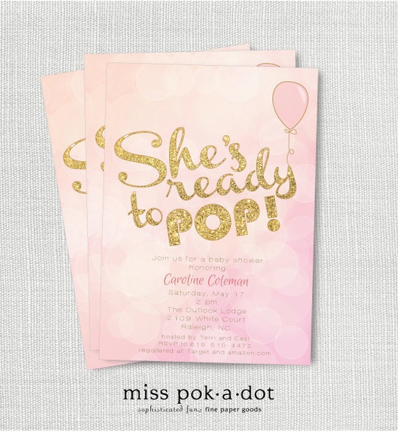 Ready To Pop Baby Shower Invitations Free 6