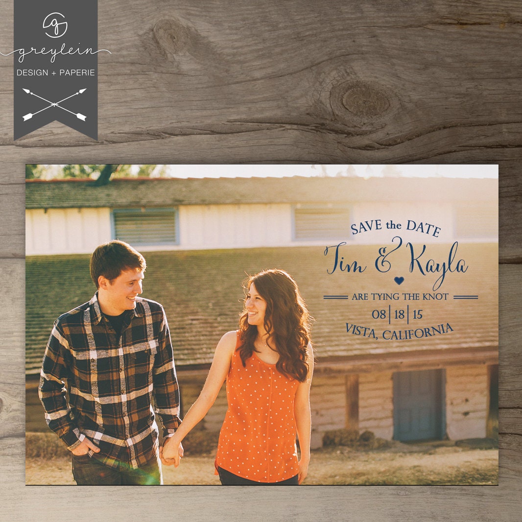 Postcard Save the Date DIY Printable / Cute Custom Wedding
